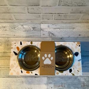 Enamel Terrazzo Print Pet Feeder